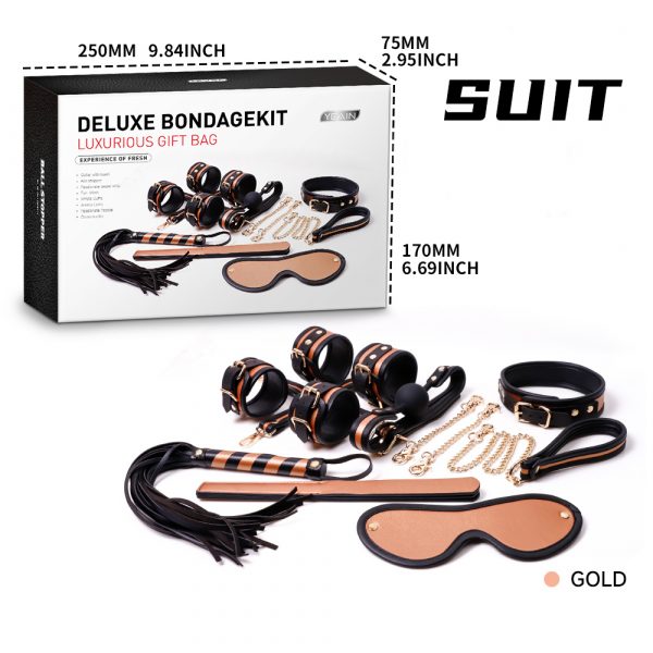 Sex toys sexual abuse SM suit Zinc alloy iron Pu cowhide