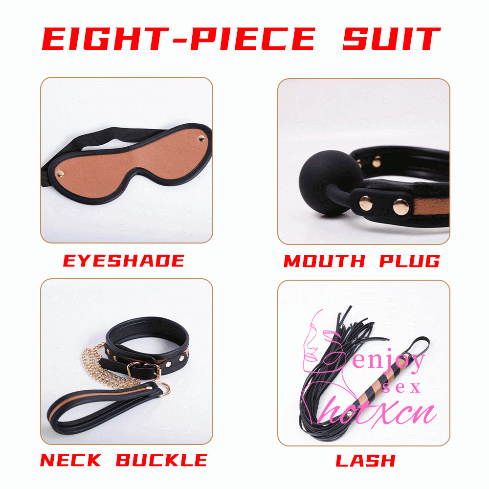 Sex toys sexual abuse SM suit Zinc alloy iron Pu cowhide - Image 11