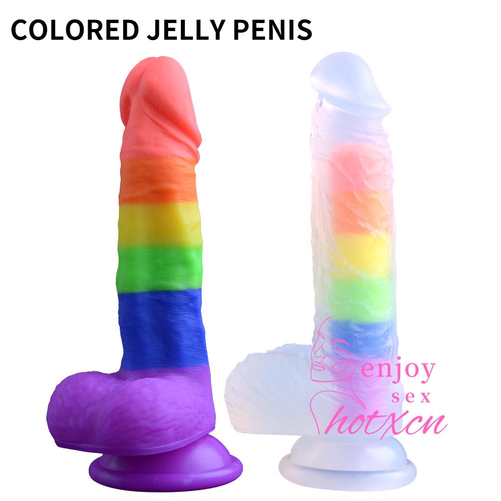 Adult toys for her Rainbow Realistic penis most realistic female - Image 4