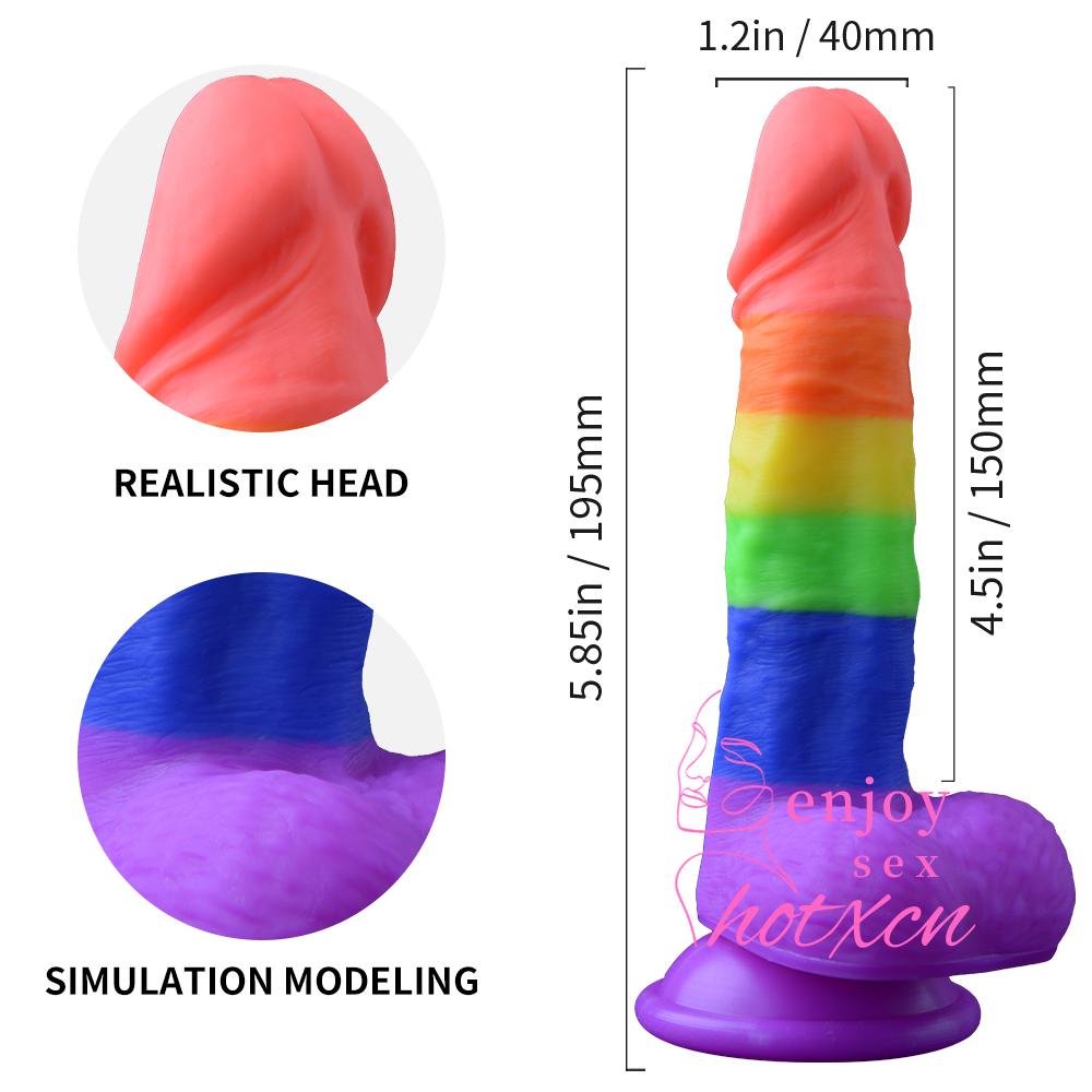 Adult toys for her Rainbow Realistic penis most realistic female - Image 6