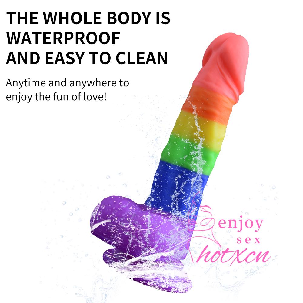 Adult toys for her Rainbow Realistic penis most realistic female - Image 9