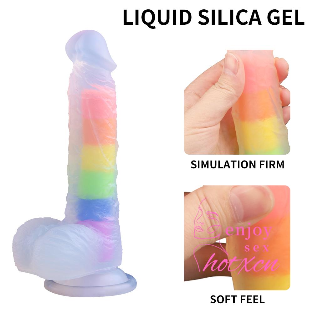 Adult toys for her Rainbow Realistic penis most realistic female - Image 5