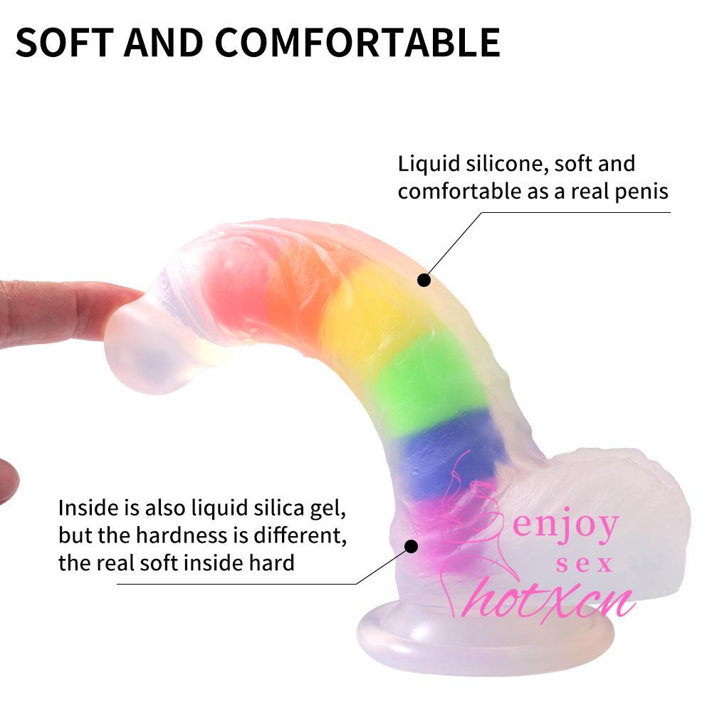 Adult toys for her Rainbow Realistic penis most realistic female - Image 8