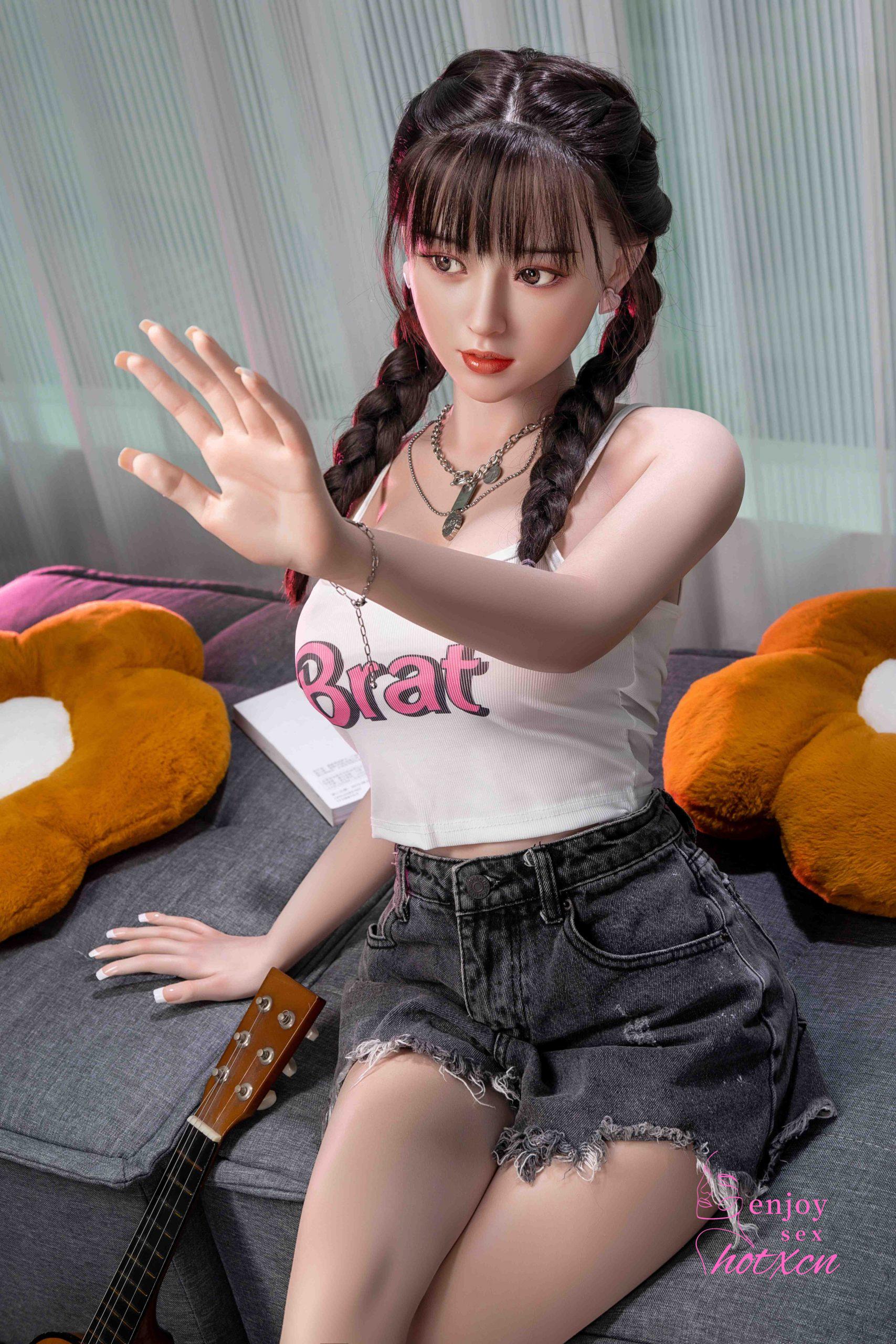 Sexualdoll Chinese young cute braids girl realistic adult toy doll - Image 2