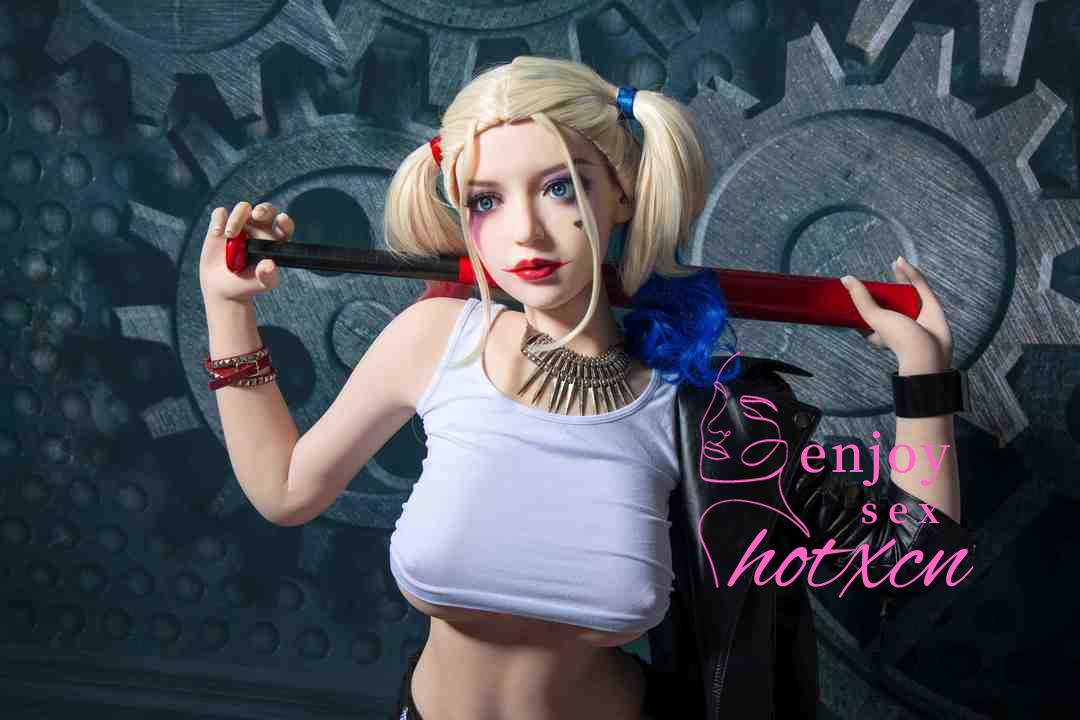 Harley Quinn cosplay anime girl realistic adult doll 158cm sexdoll - Image 2
