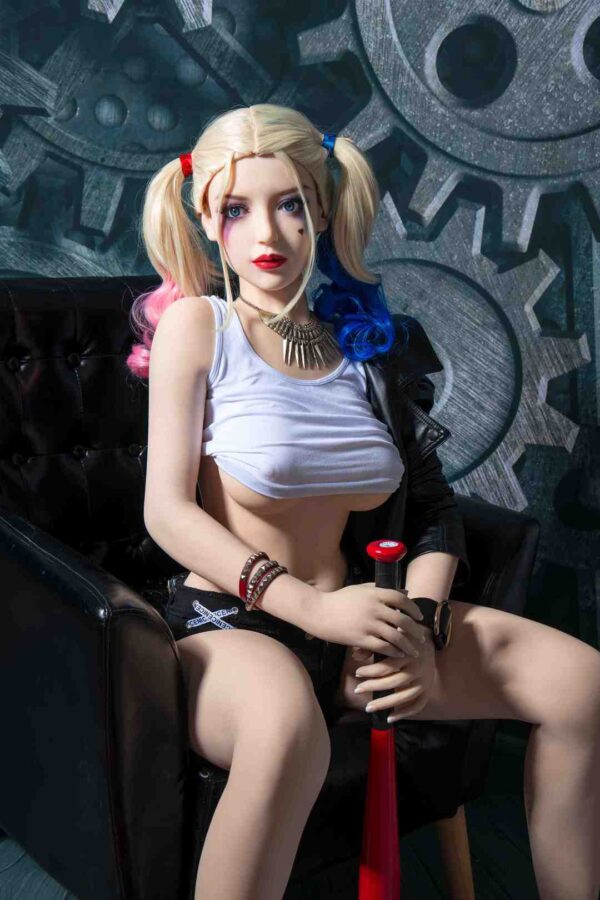 Harley Quinn cosplay anime girl realistic adult doll 158cm sexdoll - Image 35