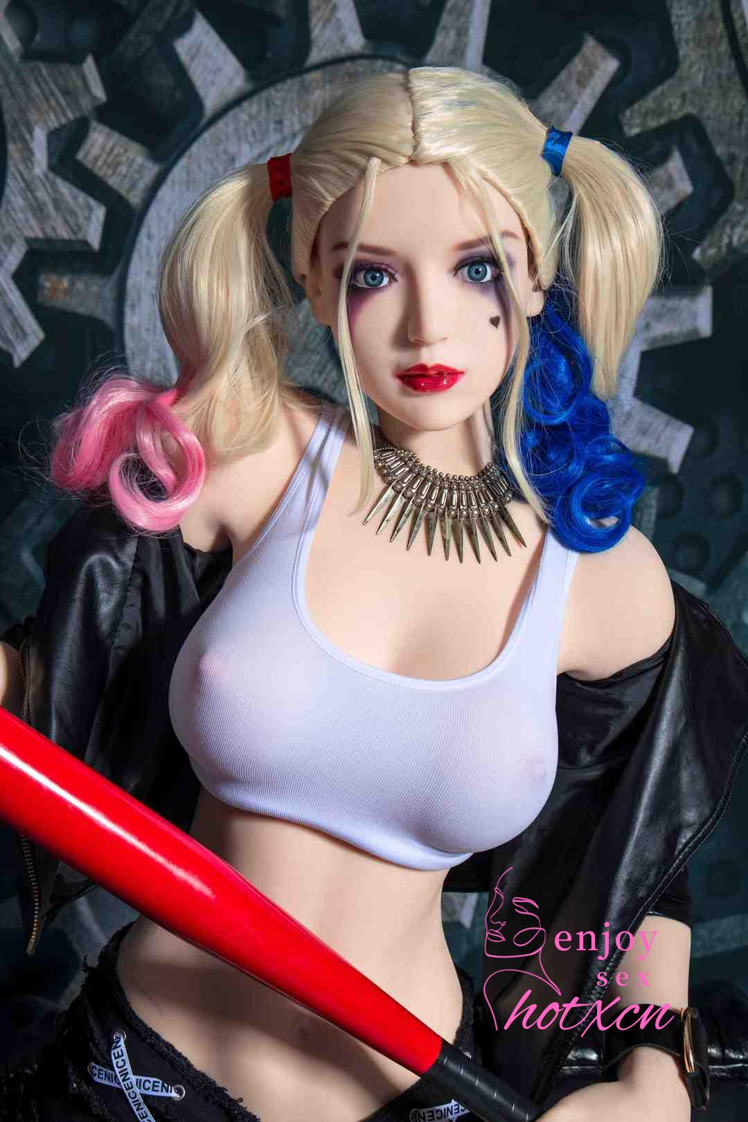 Harley Quinn cosplay anime girl realistic adult doll 158cm sexdoll - Image 29