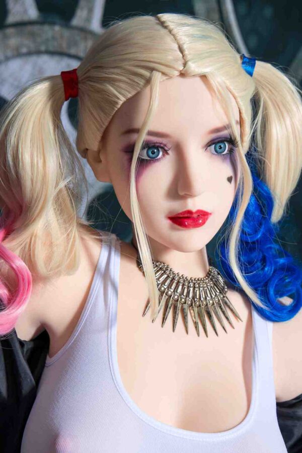 Harley Quinn cosplay anime girl realistic adult doll 158cm sexdoll - Image 8