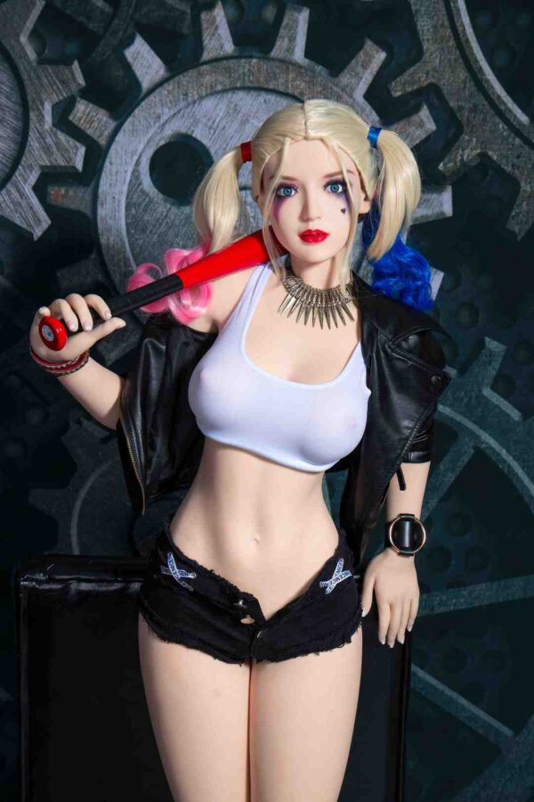 Harley Quinn cosplay anime girl realistic adult doll 158cm sexdoll - Image 25