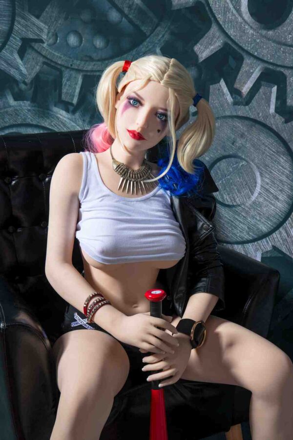 Harley Quinn cosplay anime girl realistic adult doll 158cm sexdoll - Image 13