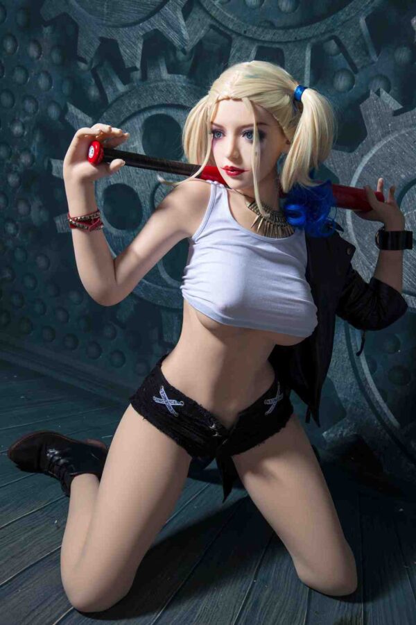 Harley Quinn cosplay anime girl realistic adult doll 158cm sexdoll - Image 11