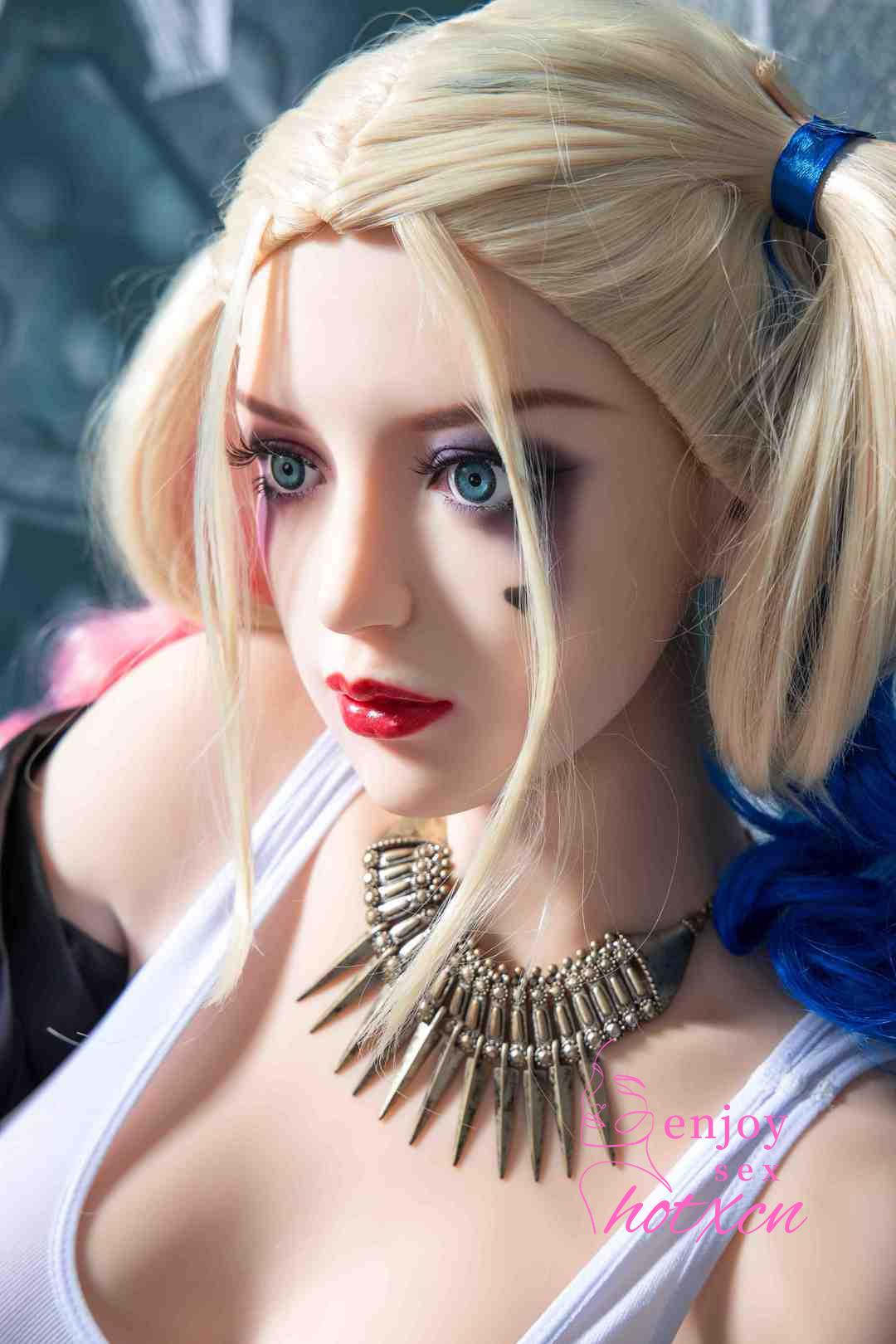 Harley Quinn cosplay anime girl realistic adult doll 158cm sexdoll - Image 6